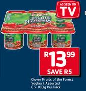 Clover Fruits Of The Forest Yoghurt-6x100g Per Pack
