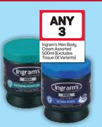 Ingram's Men Body Cream-3x500ml (Excludes Tissue Oil Variants) 