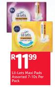 Lil-Lets Maxi Pads Assorted-7-10s Per Pack