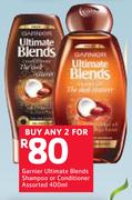 Garnier Ultimate Blends Shampoo Or Conditioner Assorted-2 x 400ml 