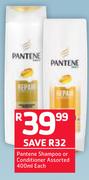 Pantene Shampoo Or Conditioner Assorted-400ml Each