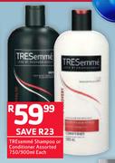 Tresemme Shampoo Or Conditioner Assorted-750/900ml Each