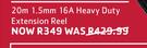 Digitech 20m 1.5mm 16A Heavy Duty Extension Reel