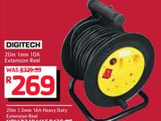 Digitech 20m 1.5mm 16A Heavy Duty Extension Reel