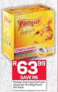 Pamper Fine Cuts Cat Food Assorted-12x85g Pouch Per Pack