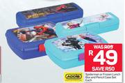 Addis Spiderman Or Frozen Lunch Box And Pencil Case Set-Each
