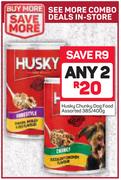 Husky Chunky Dog Food Assorted-Any 2x385/400g