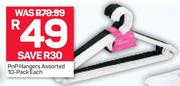 PnP Hangers Assorted-10 Pack Each
