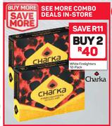 Charka White Firelighters-2x12 Pack