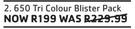 HP 650 Tri Colour Blister Pack