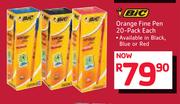 BIC Orange Fine Pen 20-Pack-Each