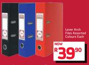 Lever Arch Files Assorted Colours-Each