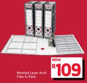 Mottled Lever Arch Files 6-Pack