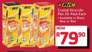 BIC Crystal Xtra Life Pen 20-Pack-Each