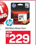 HP 650 Black Blister Pack