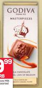 Godiva Masterpieces Milk Chocolate Slab-83g/86g Each