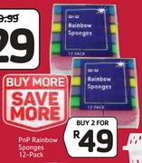 PNP Rainbow Sponges 12 Pack-For 2