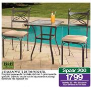 H&H Collection 3 Stuk Lafayette Bistro Patio Stel