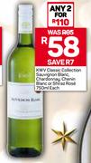 KWV Classic Collection Sauvignon Blanc,Chardonnay,Chenin Blanc Or Shiraz Rose-2 x 750ml