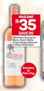 Millstream Sauvignon Blanc,Chenin Blanc,Cinsaut Ruby Cabernet Or Rose-750ml Each