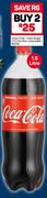 Coca-Cola Less Sugar Non Returnable Bottle-2X1.5L
