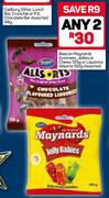 Beacon Maynards Gummies, Jellies Or Chews 125g Or Liquorice Allsorts 150g-Any 2