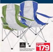 Casual 200 Camping Chair Assorted Colours-Each