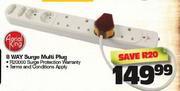 Aerial King 8 Way Surge Multi Plug 