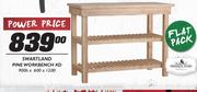 Swartland Pine Workbench KD-900hx600x1200