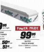 Nutec Fascia Board-12mmx3000mmx225mm Grooved Each