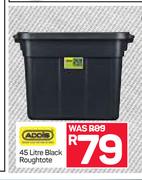 Addis 45Ltr Black Roughtote