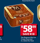 Ola Magnum Mini Ice Cream Assorted-6 x 60ml