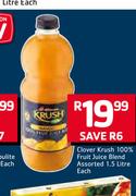 Clover Krush 100% Fruit Juice Blend Assorted-1.5L