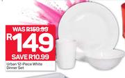 Urban 12 Piece White Dinner Set