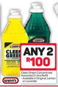 Wynn's Cleen Green Concentrate Refill Assorted-2 x 2Ltr