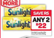 Sunlight Laundry Bar Assorted-2 x 400/500g