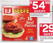 I&J Beefers Beef Patties Assorted-16s Each