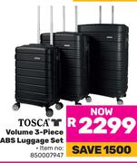 Tosca Volume 3 Piece ABS Luggage Set