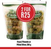 Ficacci Pimento Or Pitted Olives-2 x 200g