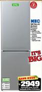 KIC 276L Metallic Bottom Freezer/Fridge KBF630/1ME