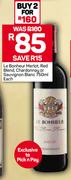 Le Bonheur Merlot, Red Blend, Chardonnay Or Sauvignon Blanc-2 x 750ml