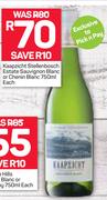 Kaapzicht Stellenbosch Estate Sauvignon Blanc Or Chenin Blanc-750ml Each