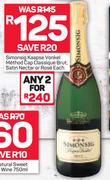 Simonsig Kaapse Vonkel Method Cap Classique Brut, Satin Nectar Or Rose-Each