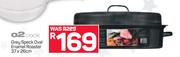O2 Cook Grey Speck Oval Enamel Roaster 37 x 26cm