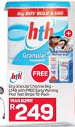 hth Dry Granular Chlorine 8kg L146 With Free Early Warning Pool Test Strips 10 Pack