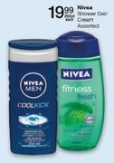 Nivea Shower Gel/Cream Assorted-250ml Each