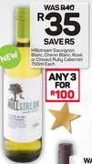 Milstream Sauvignon Blanc/Chenin Blanc/Rose Or Cinsaut Ruby Cabernet-3x750ml Each
