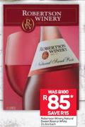 Robertson Winery Natural Sweet Rose Or White-3Ltr Each