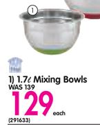 Bakers & Chefs 1.7ltr Mixing Bowls-Each