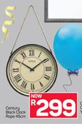 Century Black Clock Rope 45cm